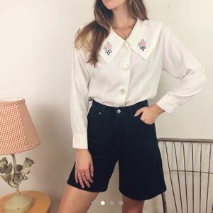 Vintage Embroidered Button Down